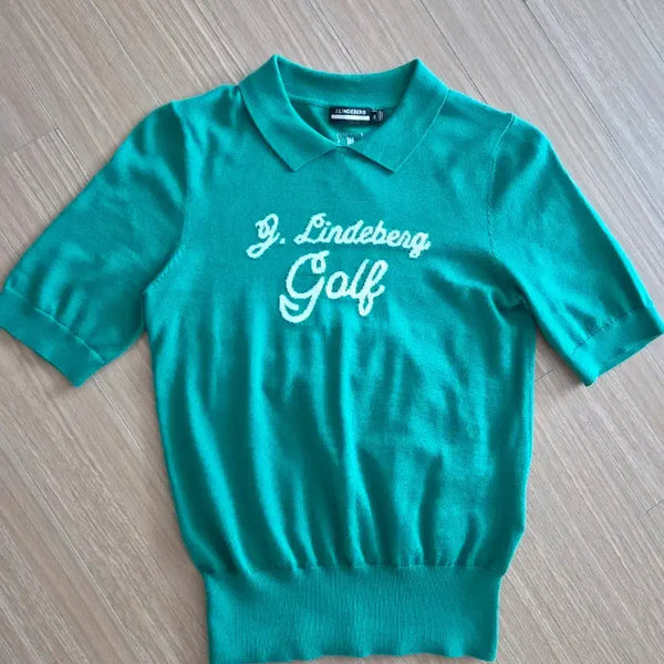 [BUNJANG] J. Lindeberg Golf Women's Short Sleeve Knit Green / 제이린드버그 골프 반팔 니트 그린