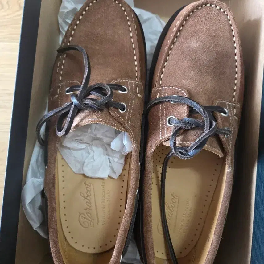 [BUNJANG] Paraboot "Malo Velour" Cognac Leather Loafers - UK 5.5 / 파라부트 말로 벨루어 꼬냑 uk5.5(245) 새상품