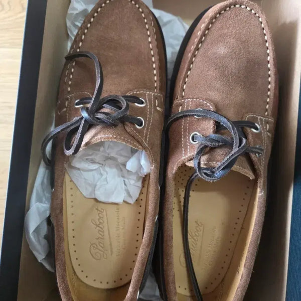 [BUNJANG] Paraboot "Malo Velour" Cognac Leather Loafers - UK 5.5 / 파라부트 말로 벨루어 꼬냑 uk5.5(245) 새상품