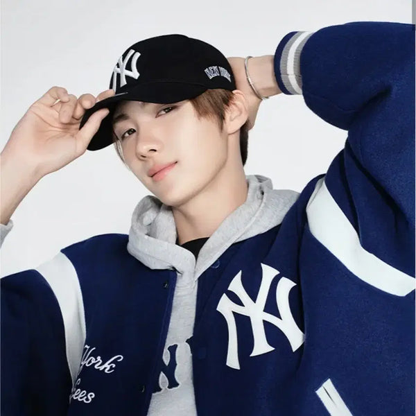 [BUNJANG] MLB Signature Structured Ball Cap Black/Brown / MLB 시그니처 스트럭쳐 볼캡 블랙/브라운