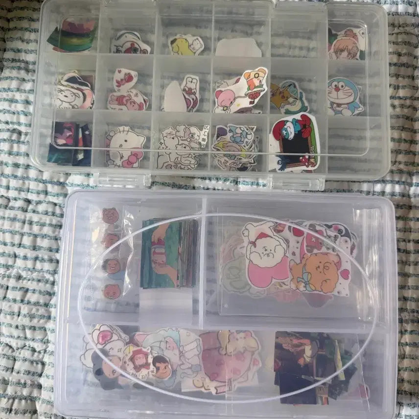 [BUNJANG] Assorted Character Seal Sticker Set with Container / 씰스티커 통 까지 다 드려요