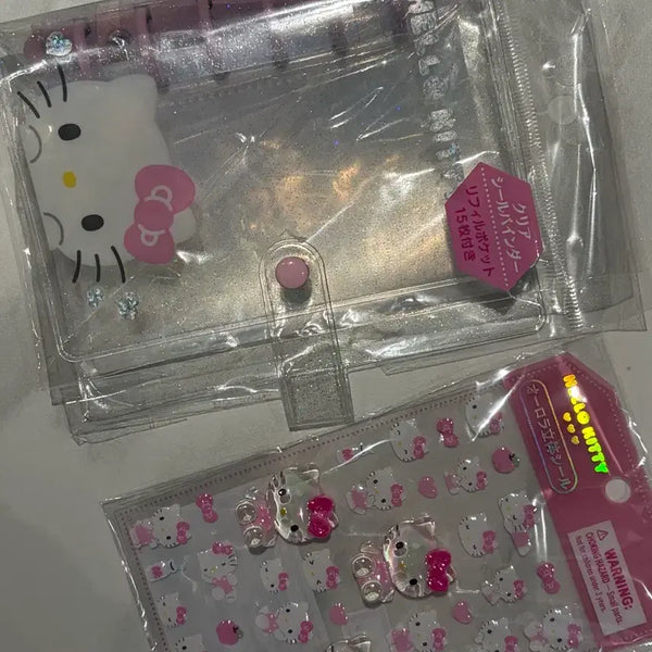[BUNJANG] Sanrio Aurora Kitty 3D Sticker Binder Set / 산리오 오로라 키티 입체 스티커 바인더 세트