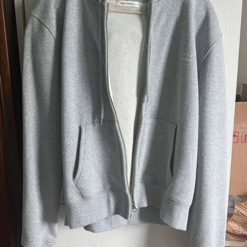 [BUNJANG] Haig Essence Base Hoodie Zip-up Grey / 헤이그 에센스 베이스 후드집업 그레이