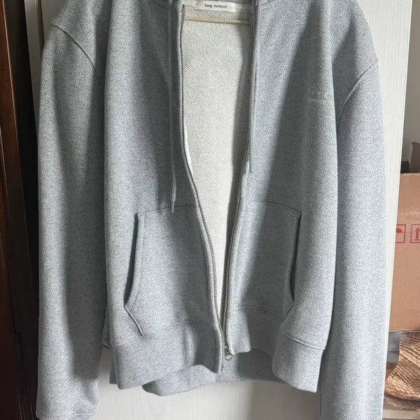 [BUNJANG] Haig Essence Base Hoodie Zip-up Grey / 헤이그 에센스 베이스 후드집업 그레이