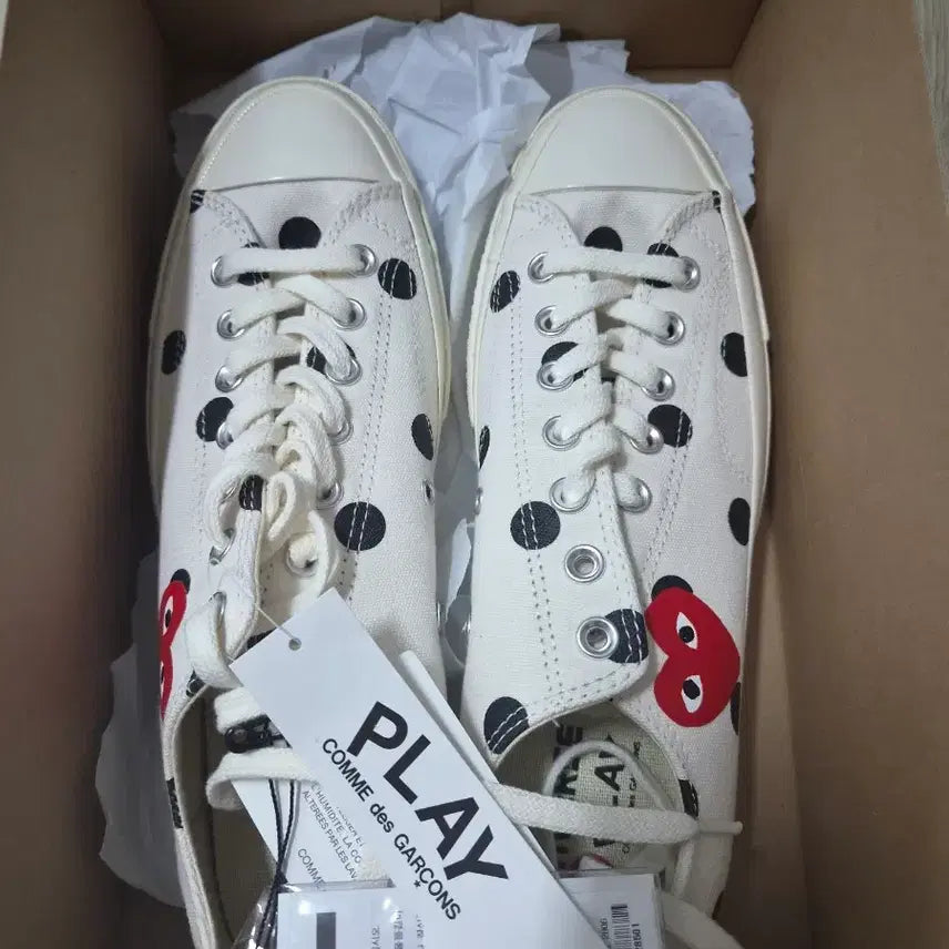 [BUNJANG] Comme des Garçons x Converse Chuck Taylor Polka Dot Low All Star 70 (285) / (정품,새상품,285)꼼데가르송 x 컨버스 척테일러 폴카닷 로우 올스타 70