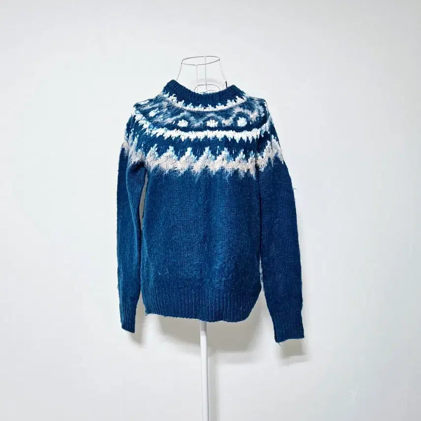 [BUNJANG] Urban Outfitters Knit Sweater Ocean Blue / 어번아웃피터스 니트 스웨터 오션 블루