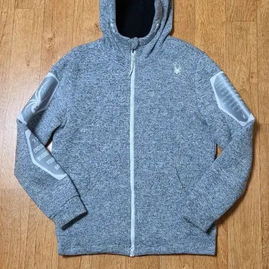 [BUNJANG] Spider Fleece Lined Hooded Zip-Up Jacket (Gray, Size 100) / (새상품급/매장판) 스파이더 플리스 안감 약기모 후드 집업 부드러운 자켓, 100