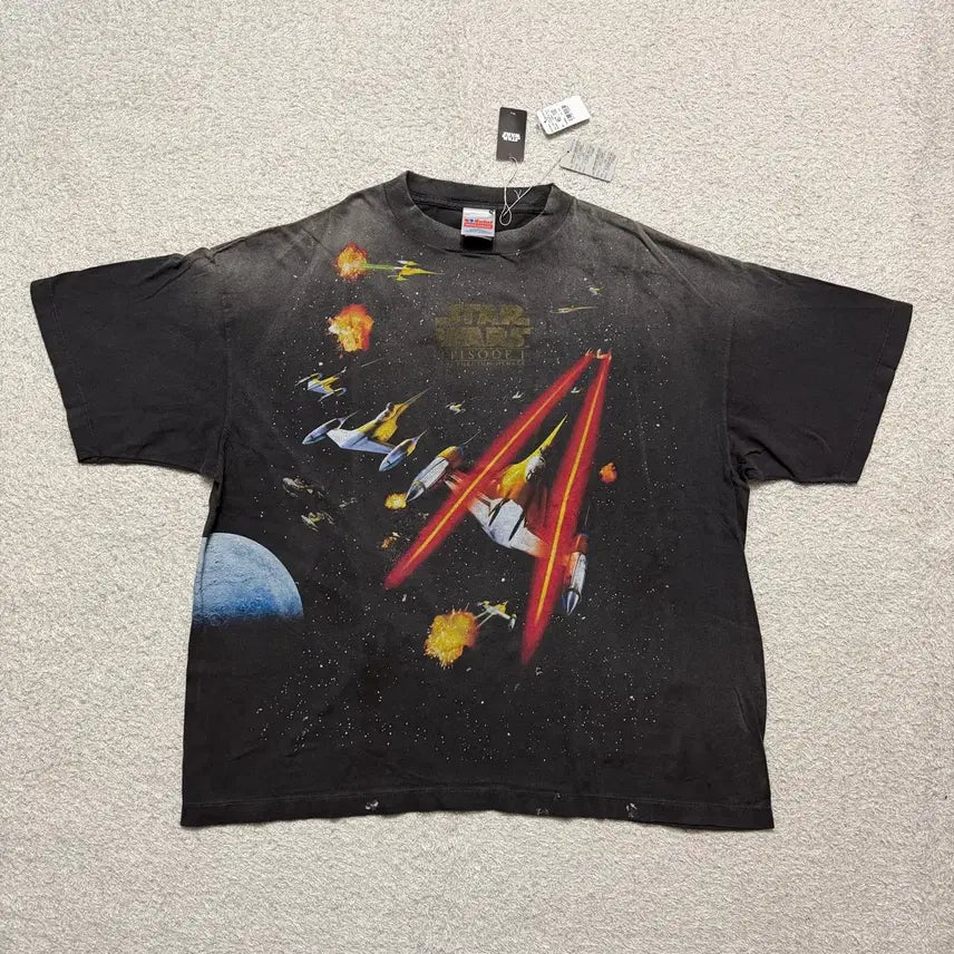 [BUNJANG] Saint Michael Star Wars Episode 1 T-Shirt Black 2XL / [2XL] 세인트미카엘 스타워즈 에피소드1 티셔츠 블랙