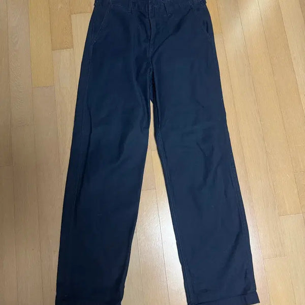 [BUNJANG] Musinsa Standard Backsatin Officer Pants Navy / 무신사 스탠다드 백사틴 오피서 팬츠