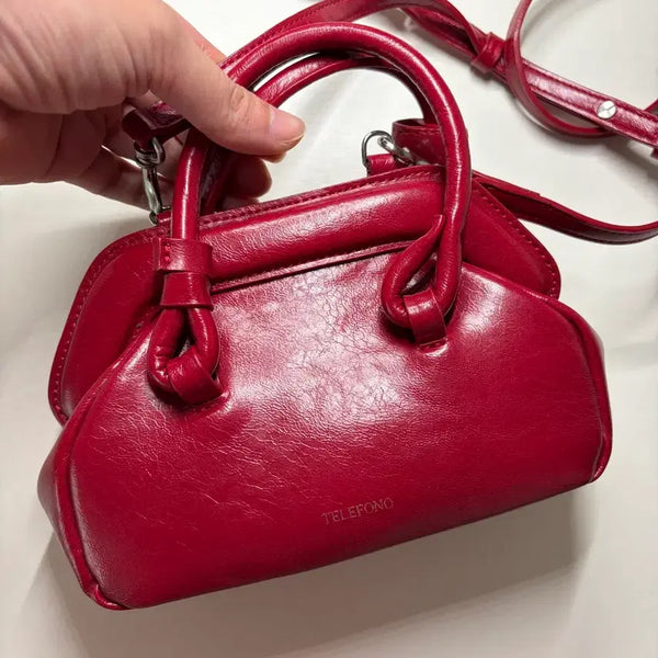 [BUNJANG] Telephono Red Crossbody Bag / 텔레포노 레드 크로스백
