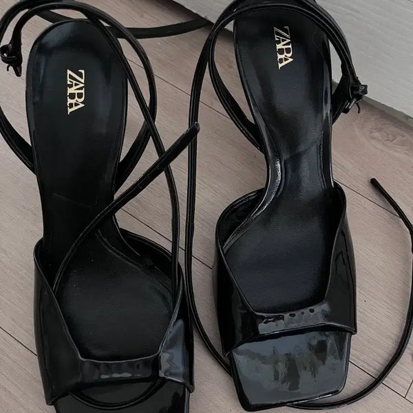 [BUNJANG] Zara Black Mules Sandals / 자라 뮬 샌들 블랙