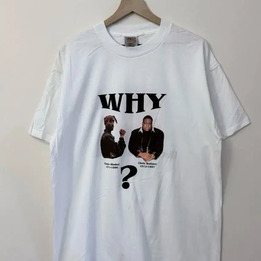 [BUNJANG] Vintage 90s Tupac & Biggie "Why?" T-Shirt / 90s 빈티지 투팍 비기 why? 티셔츠