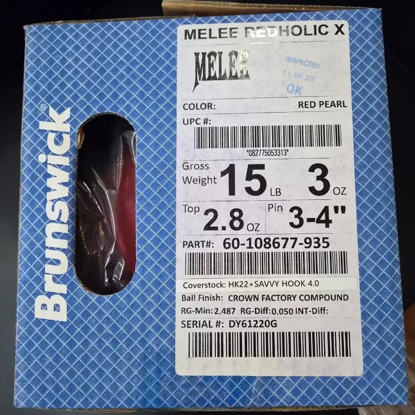 [BUNJANG] Brunswick Melly Red Holic Bowling Ball (15lb) / 멜리레드 홀릭 볼링공