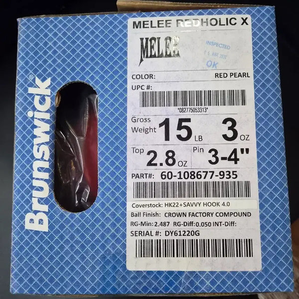 [BUNJANG] Brunswick Melly Red Holic Bowling Ball (15lb) / 멜리레드 홀릭 볼링공
