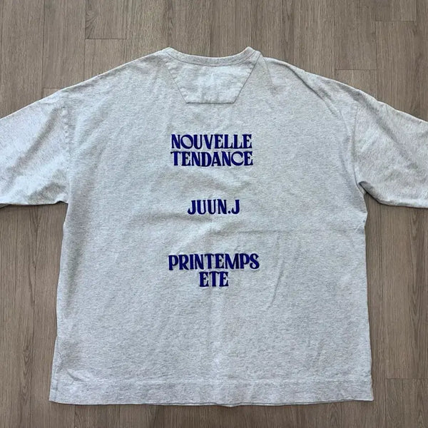 [BUNJANG] Juun.J Oversized Embroidered Short Sleeve T-Shirt / [M] 준지 오버사이즈 반팔 / 준지 자수 반팔
