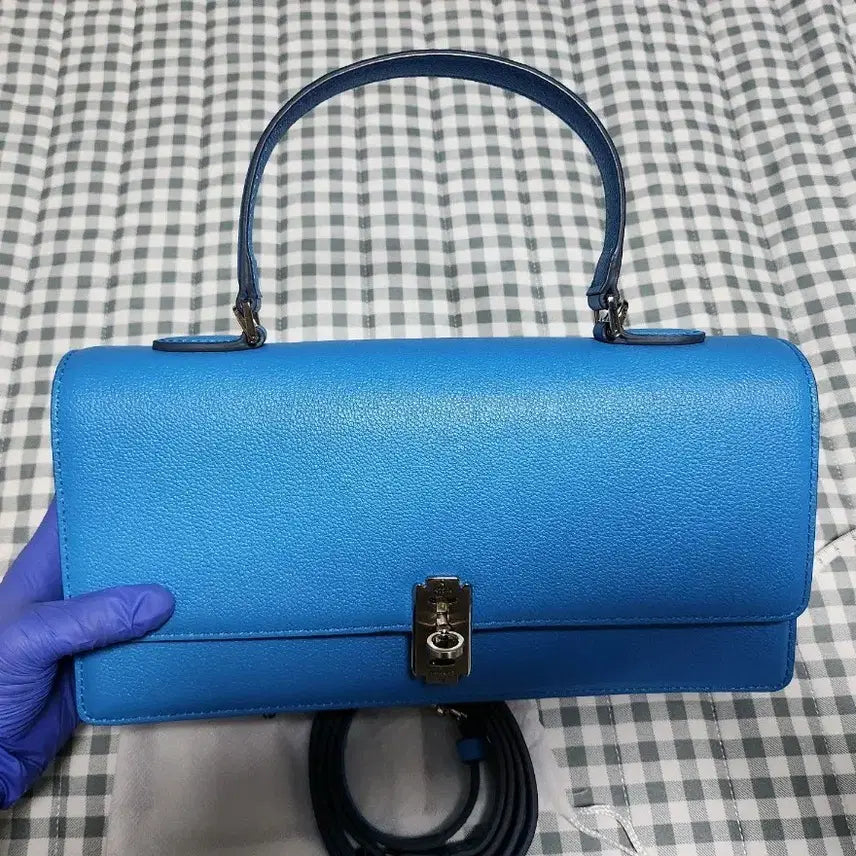 [BUNJANG] Vunque Vibrant Blue Tote Crossbody Bag / 분크 쨍한 블루컬러 토트 크로스백