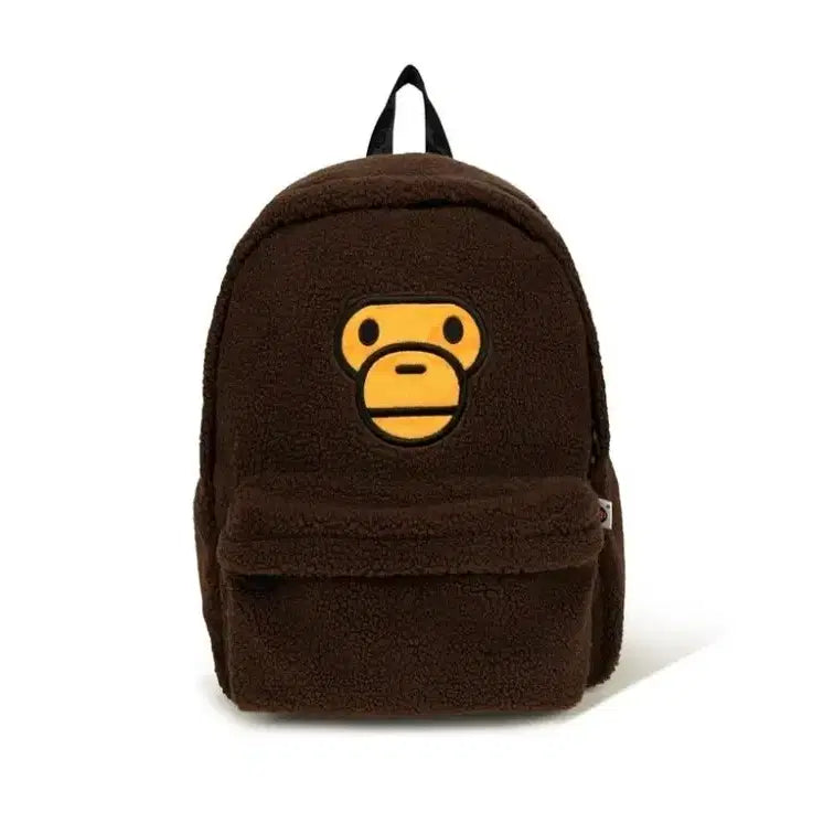 [BUNJANG] Bape Baby Milo Medium Fur Backpack Brown / 베이프 정품 베이비 마일로 미디움 퍼 백팩