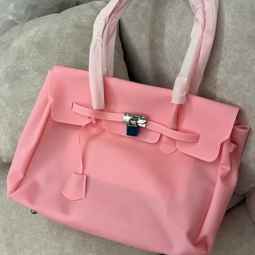 [BUNJANG] Jelly Perkinbag Pink Tote Bag / 젤리 퍼킨백 핑크