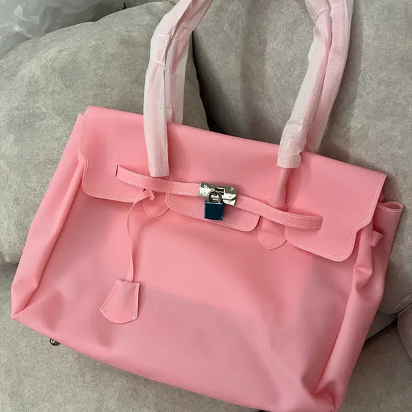 [BUNJANG] Jelly Perkinbag Pink Tote Bag / 젤리 퍼킨백 핑크