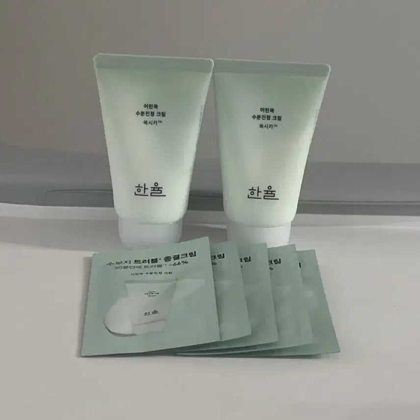 [BUNJANG] Hanyul Pure Artemisia Calming Moisture Cream 55ml (2-Pack) + 10ml Set / 한율 어린쑥 수분진정크림55ml*2개+10ml