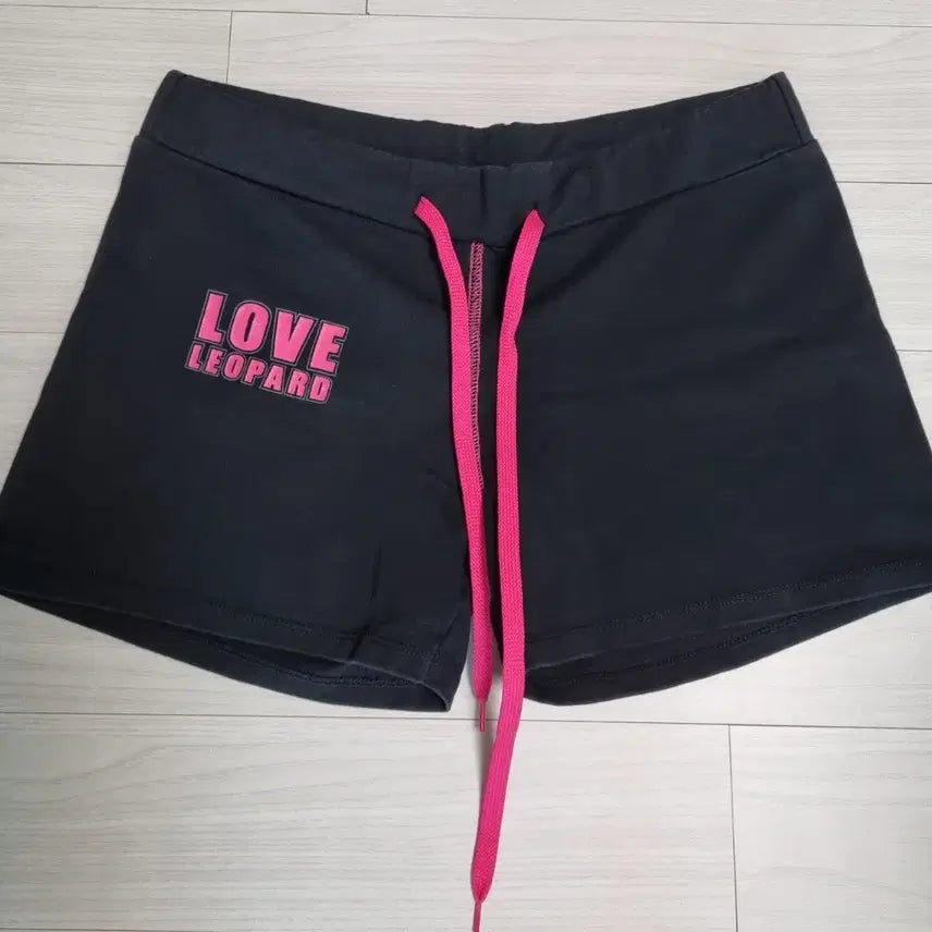 [BUNJANG] ST.DIEGO Women's Black Pink Trim Drawstring Cotton Blend Shorts / ST.DIEGO 에스티 디에고 이탈리아 여성 숏팬츠 S