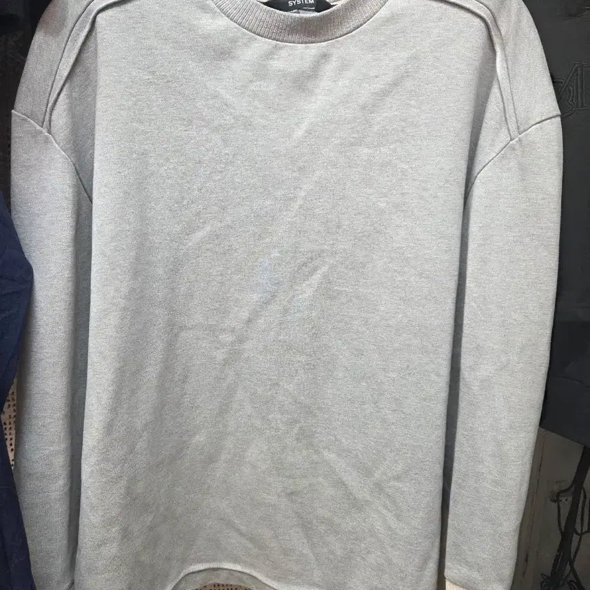 [BUNJANG] System Crewneck Sweatshirt Grey / 시스템 맨투맨 티셔츠 그레이
