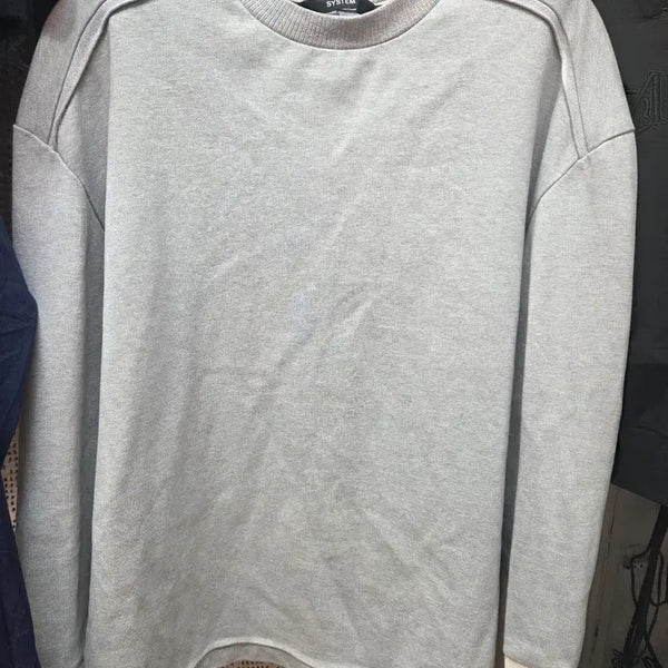 [BUNJANG] System Crewneck Sweatshirt Grey / 시스템 맨투맨 티셔츠 그레이