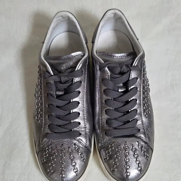 [BUNJANG] TOD'S Women's Silver Cow Leather Sneakers / 토즈 (TOD'S) 여성 스니커즈 신발