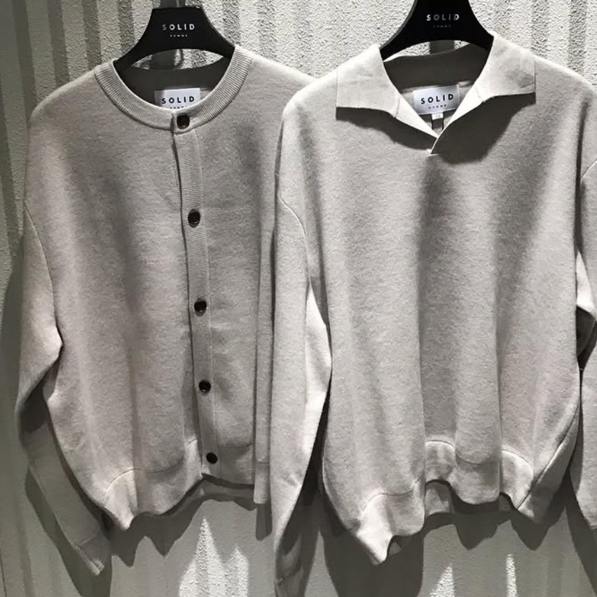 [BUNJANG] Solid Homme 25FW Beige Knit Cardigan Size 50 / 솔리드옴므 25fw 베이지 니트가디건 50