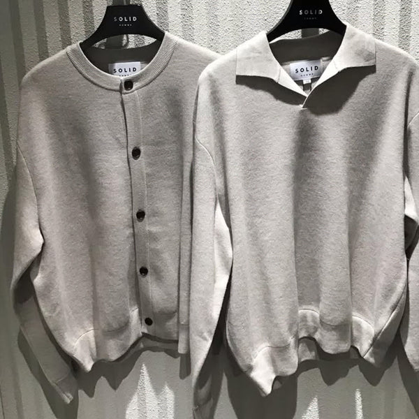 [BUNJANG] Solid Homme 25FW Beige Knit Cardigan Size 50 / 솔리드옴므 25fw 베이지 니트가디건 50