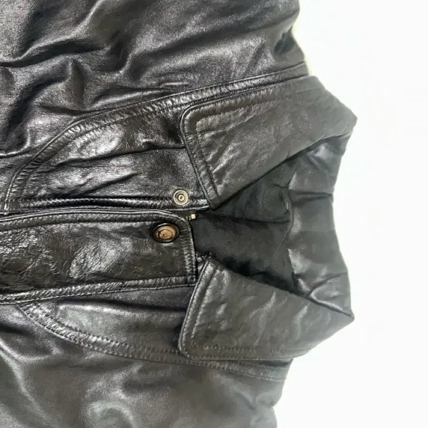 [BUNJANG] BLK DNM Vintage Lambskin Leather Jacket / 빈티지 가죽자켓