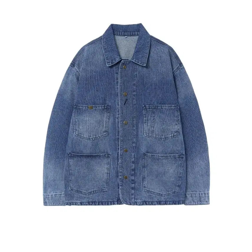 [BUNJANG] Timeless Sportswear Denim Coverall Jacket / [1] 타임리스스포츠웨어 데님 커버올 자켓