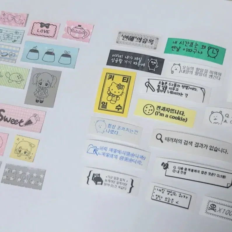 [BUNJANG] Label Sticker Bundle Set for Journaling / 라벨스티커 라벨기 다꾸 포용