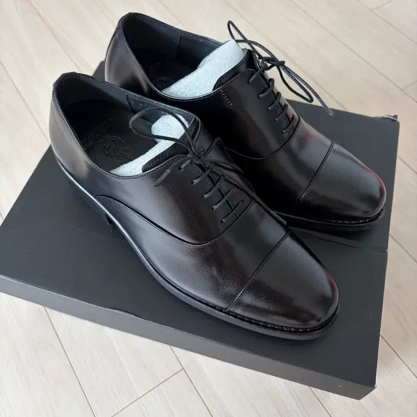 [BUNJANG] Handmade Oxford Straight Tip Elevator Shoes / 옥스포드 스트레이트팁 키높이구두 수제화