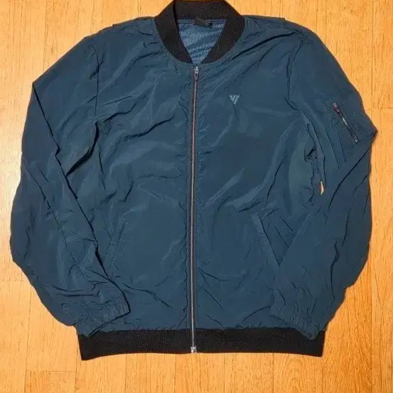 [BUNJANG] V.SEASON Waterproof Cold Fabric Air Jacket (Size 105, Teal) / (새상품급)  브이시즌 골프웨어 겉감 방수 홑곁 냉감용 원단 안감 등판 웟부분 메시 항공점퍼 자켓, 105, 청록색