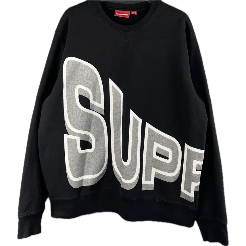 [BUNJANG] Supreme 18SS Arc Logo Crewneck Black / [L] 슈프림 18SS 사이드 아크 크루넥 블랙