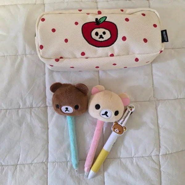 [BUNJANG] Classic Rilakkuma & Korilakkuma Pen and Pencil Case Set / 고전리락쿠마 볼펜 코리락쿠마 필통 세트