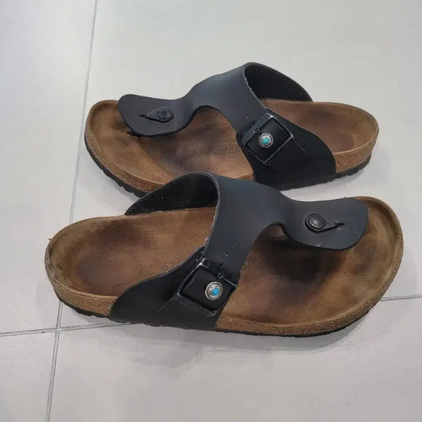 [BUNJANG] Custom Turquoise Concho Birkenstock Gizeh Sandals (EU 42 / US 9-9.5) / 터쿼이즈 콘초 커스텀 버켄스탁 지제 (270 레귤러)