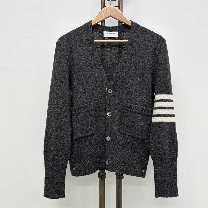 [BUNJANG] Thom Browne Diagonal Stripe Shetland Cardigan / [2]톰브라운 사선완장 셰틀랜드 가디건