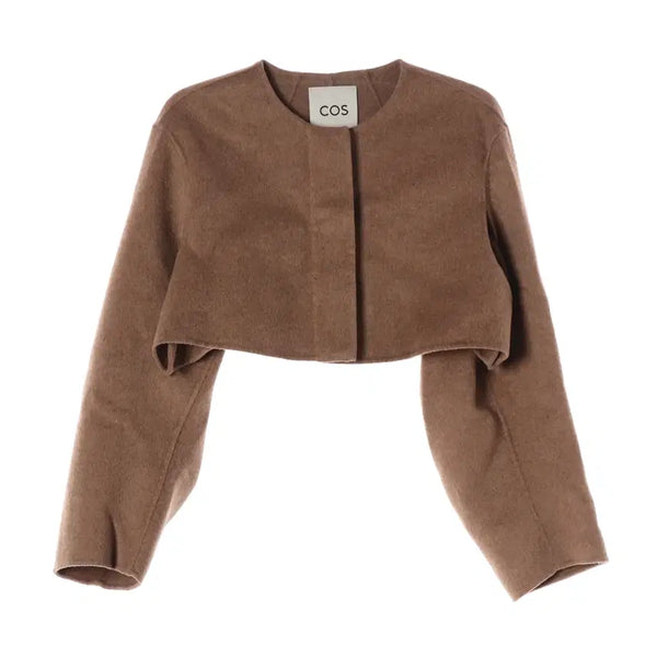 [BUNJANG] COS 23FW Roundneck Wool Handmade Cropped Coat Jacket / 코스 23FW 라운드넥 울 핸드메이드 크롭 코트 재킷