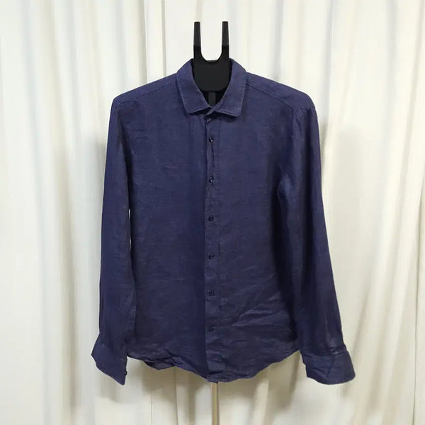 [BUNJANG] Hugo Boss Men's 100% Wool Slim Fit Shirt / 휴고보스 남성 슬림핏 마 100% 셔츠 110추천 오일장