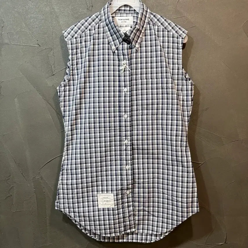 [BUNJANG] Thom Browne Check Sleeveless Shirt / [3] THOM BROWNE 톰브라운 체크 민소매 셔츠