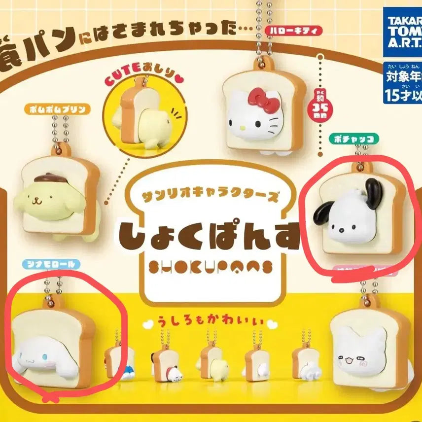 [BUNJANG] Sanrio Shokku Panzu Pochacco & Cinnamoroll Bundle Set / 산리오 식빵즈 포챠코, 시나모롤 일괄