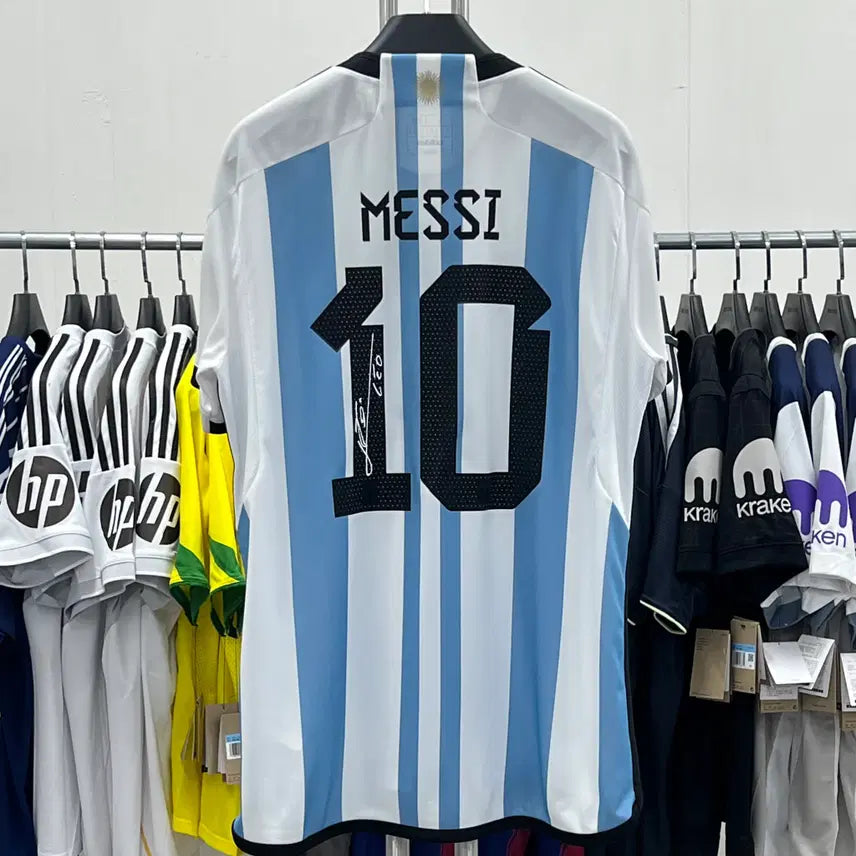 [BUNJANG] Argentina Lionel Messi Signed Replica Home Jersey 22/24 / 22/24 아르헨티나 홈 NO.10 리오넬 메시 싸인 유니폼