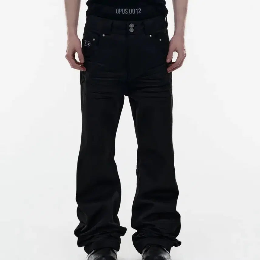 [BUNJANG] Opus 09 Coated Flare Denim Pants Black M / 오퍼스0012 Op.09 코티드 플레어 데님 M
