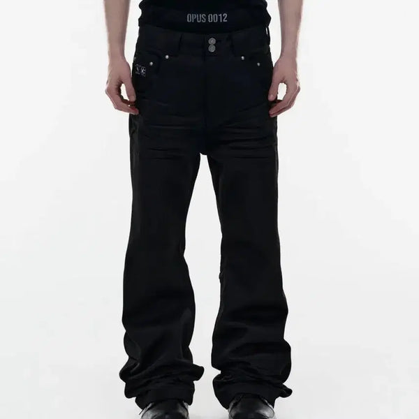 [BUNJANG] Opus 09 Coated Flare Denim Pants Black M / 오퍼스0012 Op.09 코티드 플레어 데님 M