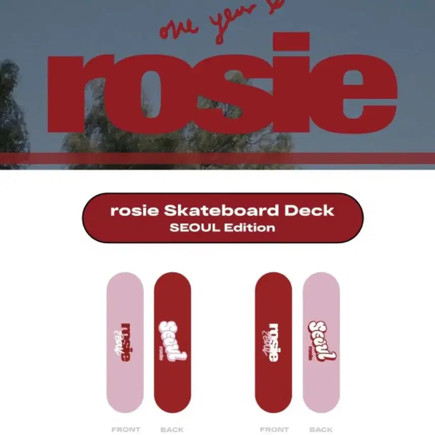 [BUNJANG] Rosé Rosy Skateboard Deck Seoul Edition B / 로제 로지 스케이트보드 덱 서울 에디션 B