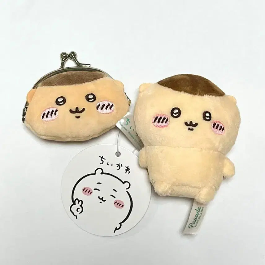 [BUNJANG] Chiikawa Kurimanju Coin Purse & Mini Plush Set / 먼작귀 치이카와 쿠리만쥬 동전지갑&미니 누이 인형 세트