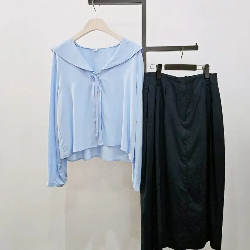 [BUNJANG] Blouse and Long Skirt Set / 새제품 블라우스+롱스커트세트(개별구매가능)