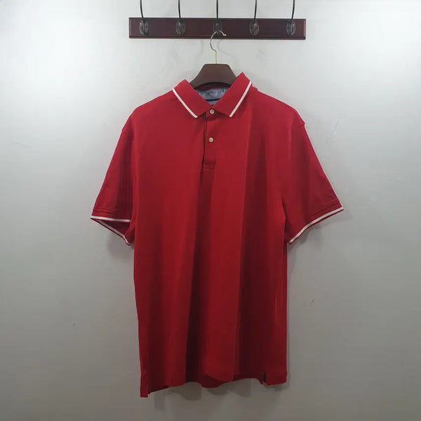 [BUNJANG] Tommy Hilfiger Men's Red Polo T-Shirt XL / XL 타미힐피거 남성 레드 카라 반팔 티셔츠